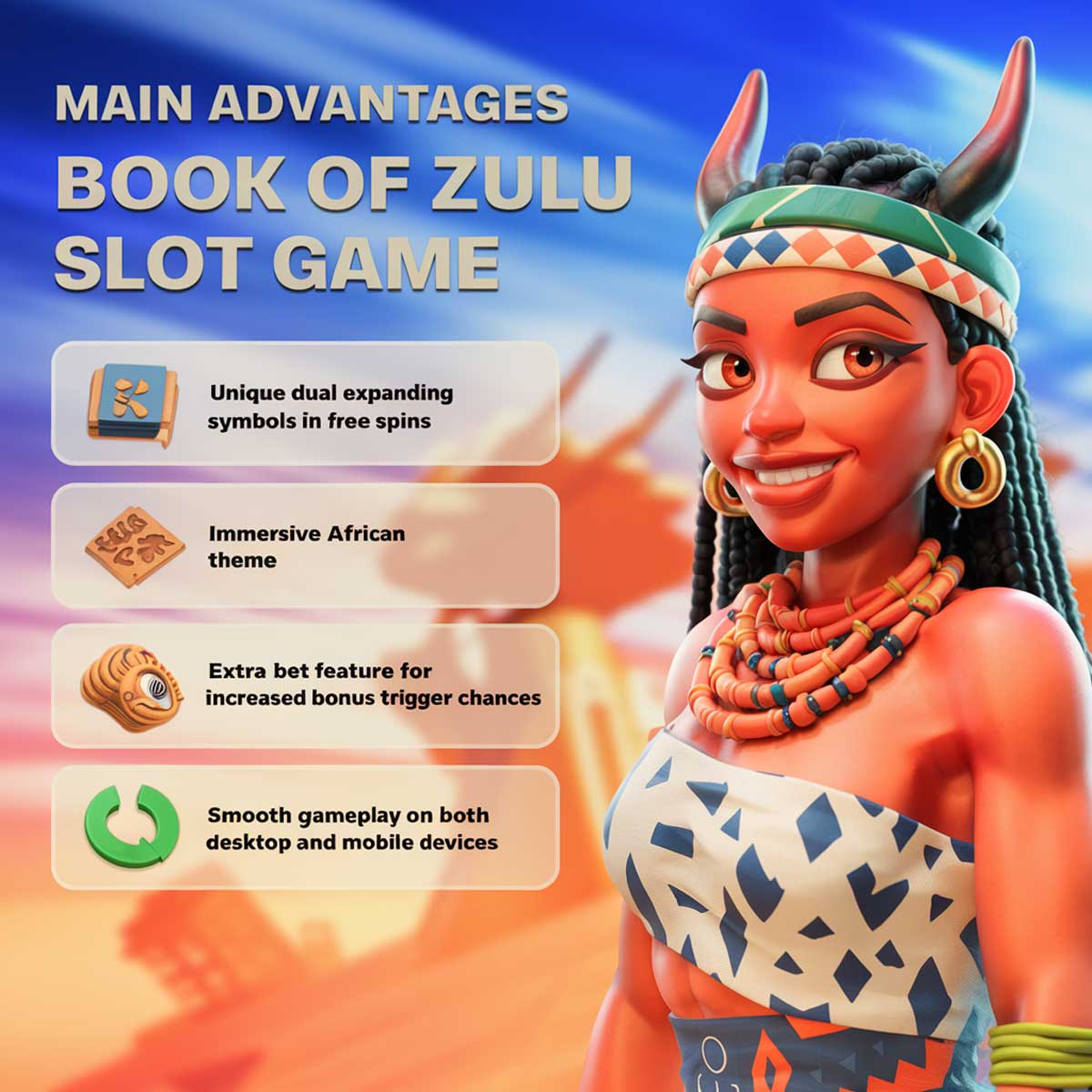 Book of Zulu slot game main features