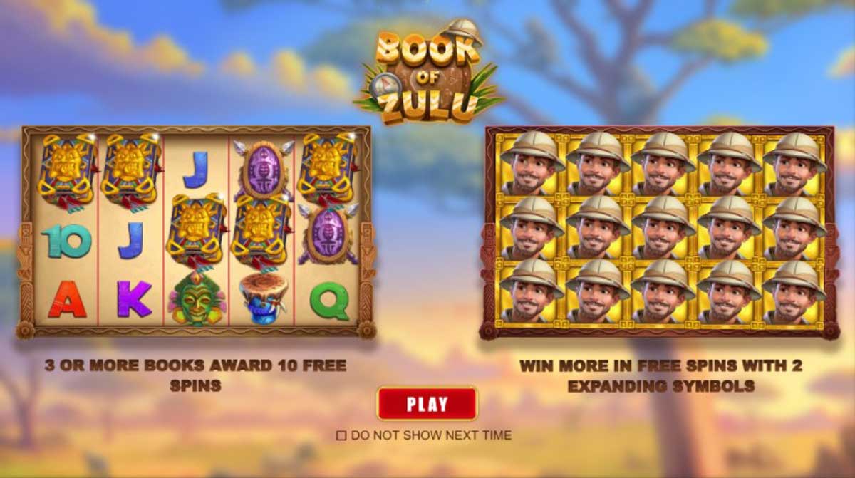 Book of Zulu slot machine game screenshot