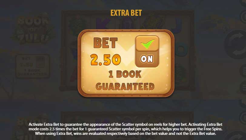 Book of Zulu slot game extra bet