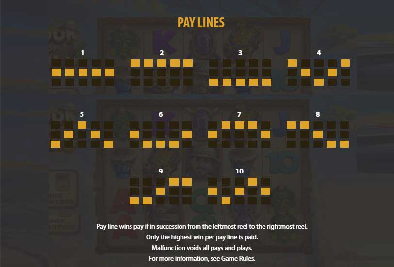 Book of Zulu slot game pay lines